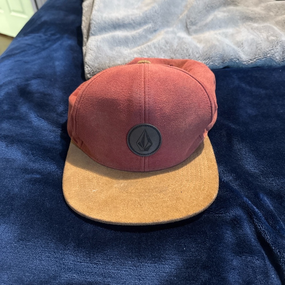Volcom Brick Red and Tan Cap